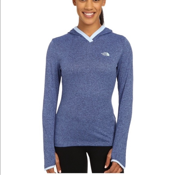 The North Face Reactor Hoodie in Heather Blue & Hot Pink Size Medium - Picture 8 of 8